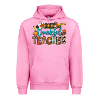 Fuchsia Pink One thankful Teacher Urban Hoodie - NancyCooperArtShop