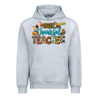 Heather Grey One thankful Teacher Urban Hoodie - NancyCooperArtShop