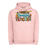 Pigment Salmon One thankful Teacher Urban Hoodie - NancyCooperArtShop