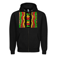 Black juneteenth periodt Zipper Hoodie - Zillion Design Studio