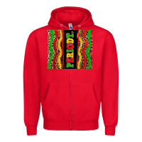 Red juneteenth periodt Zipper Hoodie - Zillion Design Studio