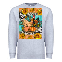 Heather Grey fall coop animals Premium Sweatshirt - Artiststas