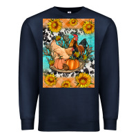 Navy fall coop animals Premium Sweatshirt - Artiststas