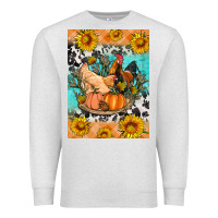 Oatmeal Heather fall coop animals Premium Sweatshirt - Artiststas