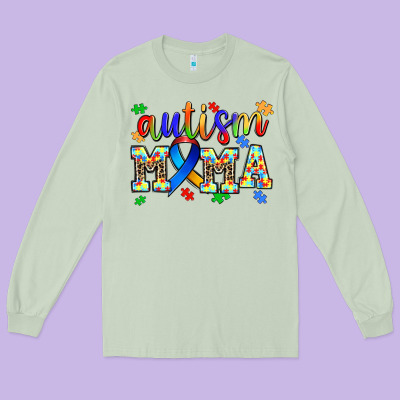 Autism Mama Long Sleeve Tee Designed By Adodesignshop