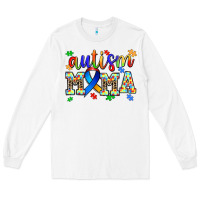 White autism mama Long Sleeve Tee - AdoDesignShop