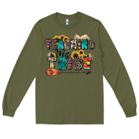 Army Green teaching my tribe Long Sleeve Tee - Zillion Design Studio