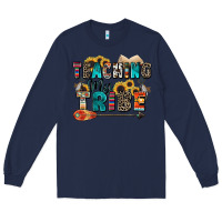 Navy teaching my tribe Long Sleeve Tee - Zillion Design Studio