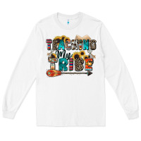 White teaching my tribe Long Sleeve Tee - Zillion Design Studio