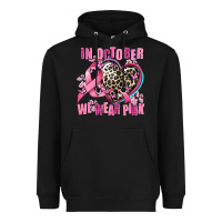 Black western leopard  in october we wear pink heart Heavyweight Hoodie - AdoDesignShop