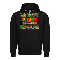 Black juneteenth freedom 1865 Zipper Hoodie - Zillion Design Studio