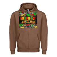Chestnut juneteenth freedom 1865 Zipper Hoodie - Zillion Design Studio