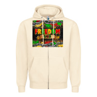 Sandshell juneteenth freedom 1865 Zipper Hoodie - Zillion Design Studio