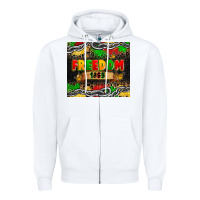 White juneteenth freedom 1865 Zipper Hoodie - Zillion Design Studio