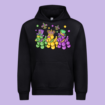 Mardi Gras Bead Dogs Urban Hoodie Designed By Maliassmallbusiness