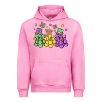 Fuchsia Pink mardi gras bead dogs Urban Hoodie - MaliasSmallBusiness