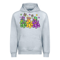 Heather Grey mardi gras bead dogs Urban Hoodie - MaliasSmallBusiness