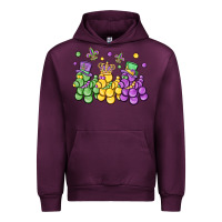 Mauve Wine mardi gras bead dogs Urban Hoodie - MaliasSmallBusiness