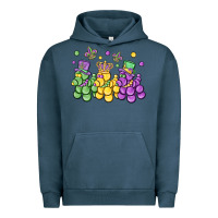 Pigment Midnight Navy mardi gras bead dogs Urban Hoodie - MaliasSmallBusiness