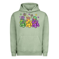 Pigment Oil Green mardi gras bead dogs Urban Hoodie - MaliasSmallBusiness