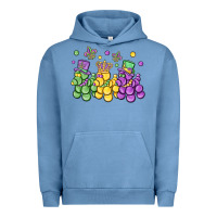Pigment Pebble Blue mardi gras bead dogs Urban Hoodie - MaliasSmallBusiness