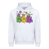 White mardi gras bead dogs Urban Hoodie - MaliasSmallBusiness