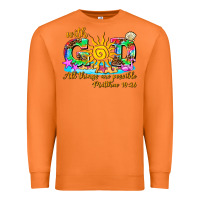 Carrot with god all things are possible summer Premium Sweatshirt - AdoDesignShop