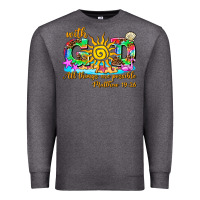 Charcoal Heather with god all things are possible summer Premium Sweatshirt - AdoDesignShop