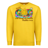 Lemon with god all things are possible summer Premium Sweatshirt - AdoDesignShop