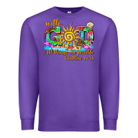 Purple with god all things are possible summer Premium Sweatshirt - AdoDesignShop