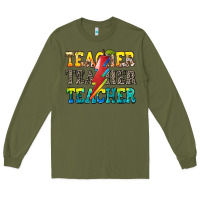 Army Green teacher teacher Long Sleeve Tee - Zillion Design Studio