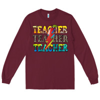 Burgundy teacher teacher Long Sleeve Tee - Zillion Design Studio