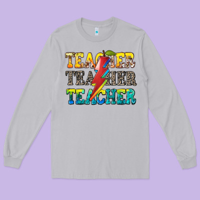 Teacher Teacher Long Sleeve Tee Designed By Zillion Design Studio