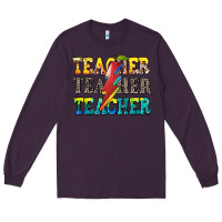 Plum teacher teacher Long Sleeve Tee - Zillion Design Studio