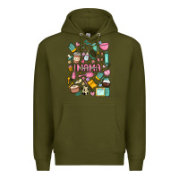 Army Green can't talk right now doing mama stay at home stuff Premium Hoodie - MaliasSmallBusiness
