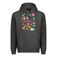 Charcoal Heather can't talk right now doing mama stay at home stuff Premium Hoodie - MaliasSmallBusiness