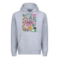 Heather Grey can't talk right now doing mama stay at home stuff Premium Hoodie - MaliasSmallBusiness