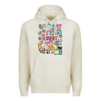 Oatmeal Heather can't talk right now doing mama stay at home stuff Premium Hoodie - MaliasSmallBusiness