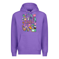 Purple can't talk right now doing mama stay at home stuff Premium Hoodie - MaliasSmallBusiness