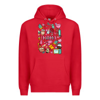 Red can't talk right now doing mama stay at home stuff Premium Hoodie - MaliasSmallBusiness