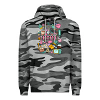 Slate Camo can't talk right now doing mama stay at home stuff Premium Hoodie - MaliasSmallBusiness