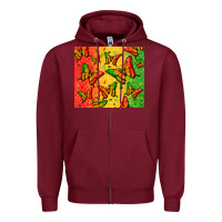Burgundy juneteenth butterfly Zipper Hoodie - Zillion Design Studio