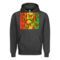 Charcoal Heather juneteenth butterfly Zipper Hoodie - Zillion Design Studio