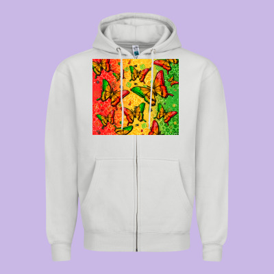 Juneteenth Butterfly Zipper Hoodie Designed By Zillion Design Studio