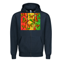 Navy juneteenth butterfly Zipper Hoodie - Zillion Design Studio