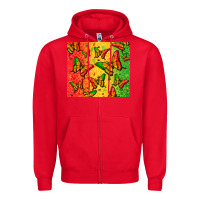 Red juneteenth butterfly Zipper Hoodie - Zillion Design Studio