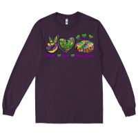 Plum Peace Love King Cake Long Sleeve Tee - RanaPortraitStore