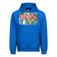 Cobalt Happy Easter Urban Hoodie - NancyCooperArtShop