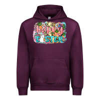 Mauve Wine Happy Easter Urban Hoodie - NancyCooperArtShop