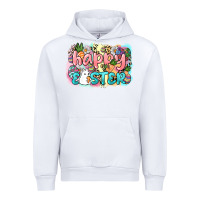 White Happy Easter Urban Hoodie - NancyCooperArtShop